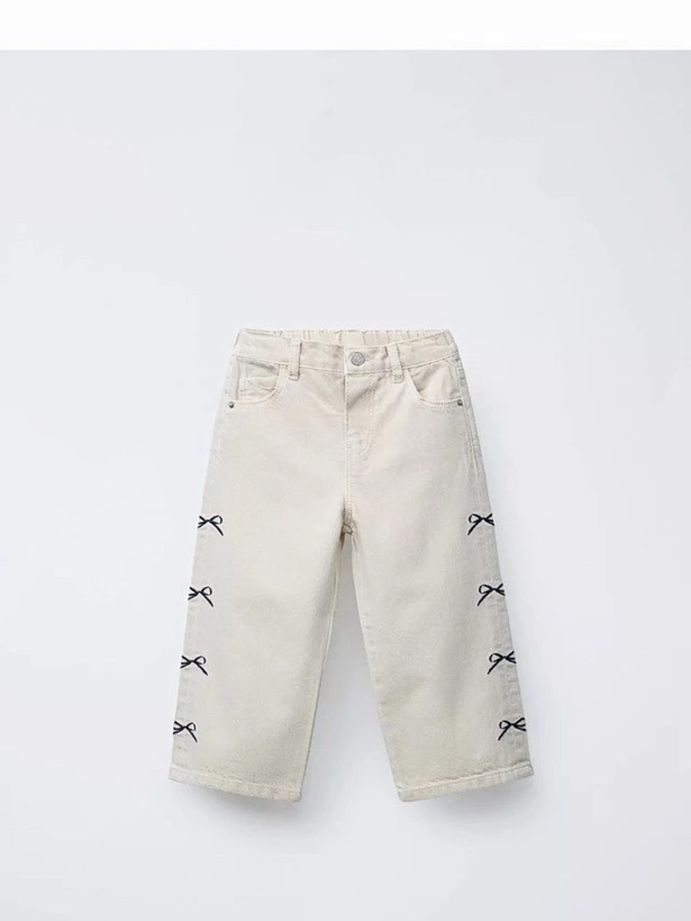Cropped Pants in White Like New